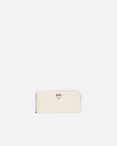 Portafoglio zip-around in pelle - Bianco | Pinko