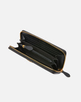 Portafoglio zip-around in pelle - Nero | Pinko