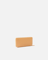 Portafoglio zip-around in nappa chevron - | Pinko