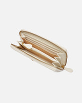 Cartera con cremallera alrededor en napa de chevrón - | Pinko