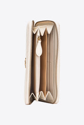 Portafoglio zip-around in nappa chevron - | Pinko