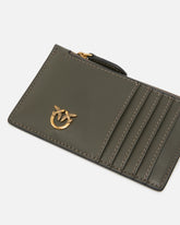Porta carte con zip - Grigio | Pinko