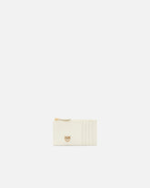 Zipped chevron-patterned card holder - | Pinko