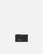 Porta carte chevron con zip - Nero | Pinko