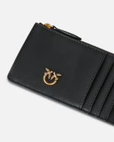 Zipped chevron-patterned card holder - | Pinko