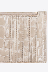 PINKO Galleria shiny croc-print card holder - | Pinko