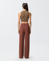Pantaloni wide-leg da cerimonia in cady - | Pinko