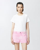Short-sleeved T-shirt with embroidered logo - | Pinko