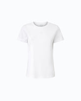 T-shirt à manches courtes et logo brodé - Blanc | Pinko