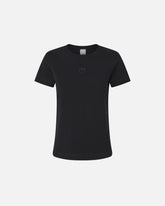Short-sleeved T-shirt with embroidered logo - | Pinko