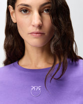 T-shirt με κέντημα Love Birds - | Pinko