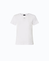 T-Shirt mit Logoprint - Weiß | Pinko