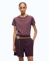 T-Shirt PINKO-Logo - Bordeaux | Pinko