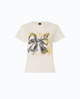 T-Shirt mit Schleifenprint „Too Chill To Conform“ - | Pinko