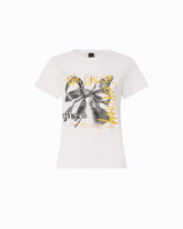T-shirt with Too Chill To Conform bow print - | Pinko
