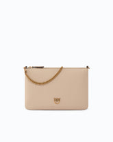 Mittelgroße Umhängetasche Flat Love Bag Simply - Beige | Pinko