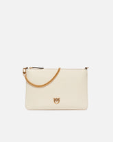 Bolso mediano de hombro Flat Love Bag Simply - Blanco | Pinko