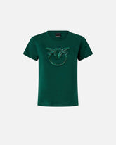 T-shirt with decorated Love Birds logo - | Pinko