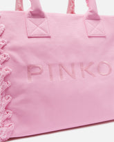 Borsa a mano media Beach Shopper in canvas riciclato - | Pinko