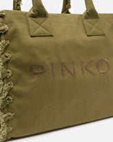 Borsa a mano media Beach Shopper in canvas riciclato - | Pinko