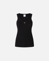 Ribbed vest top with birds logo - | Pinko