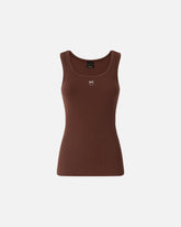 Canotta con applicazione dorata Love Birds - Marrone | Pinko