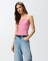 Vest top with Love Birds golden detail - | Pinko