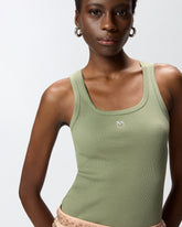 Vest top with Love Birds golden detail - | Pinko