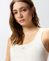 Camiseta sin mangas con aplicación dorada Love Birds - | Pinko