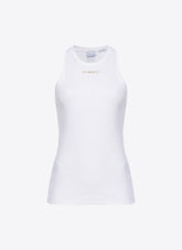 Top logato a costine - Bianco | Pinko