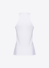 Top logato a costine - Bianco | Pinko