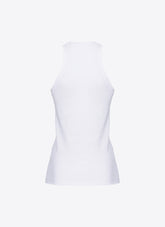 Top logato a costine - | Pinko