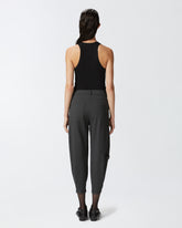 Top a canotta a costine con logo - | Pinko