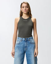 Ribbed vest top - | Pinko
