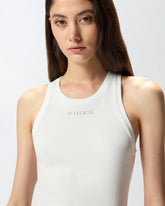 Tank top a costine - Bianco | Pinko