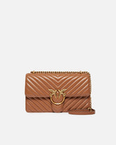 Borsa media a tracolla Love Bag One Chevron - Marrone | Pinko