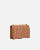 Borsa media a tracolla Love Bag One Chevron - Marrone | Pinko