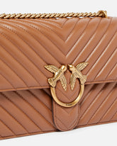 Borsa media a tracolla Love Bag One Chevron - Marrone | Pinko