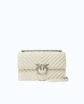 Borsa media a tracolla Love Bag One Chevron - Bianco | Pinko