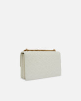 Love Bag leather crossbody bag with logo - White | Pinko
