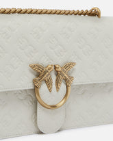 Love Bag leather crossbody bag with logo - White | Pinko