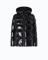 Steppjacke aus Crystal-Nylon mit Kapuze - Schwarz | Pinko