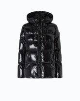 Piumino in crystal nylon con cappuccio - Nero | Pinko