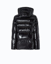Steppjacke aus Crystal-Nylon mit Kapuze - Schwarz | Pinko