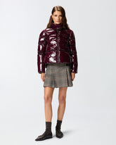 Doudoune caban en nylon cristal - Bordeaux | Pinko