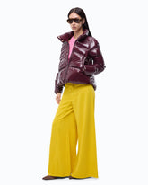 Padded crystal nylon pea coat - Bordeaux | Pinko