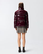 Doudoune caban en nylon cristal - Bordeaux | Pinko