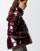 Doudoune caban en nylon cristal - Bordeaux | Pinko