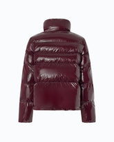 Padded crystal nylon pea coat - Bordeaux | Pinko