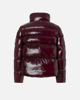 Doudoune caban en nylon cristal - Bordeaux | Pinko